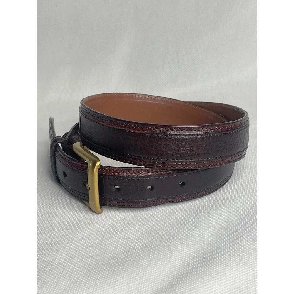 Johnston & Murphy Aniline Kipskin Shoulders Belt Handcrafted Size 32 (30